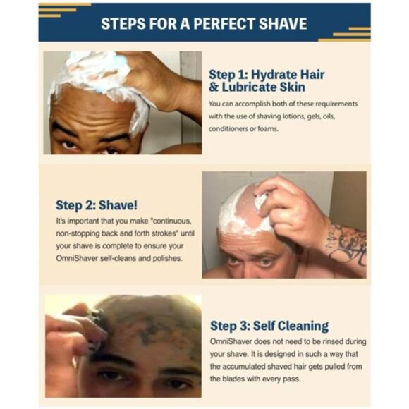 Classic Omnishaver - Black - The Fastest Way to Shave Head, Legs, Arms, Body - Picture 6 of 7